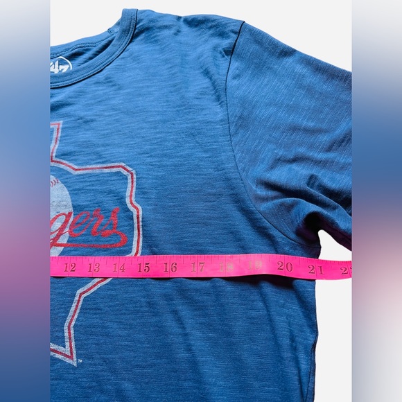 Texas Rangers Bleacher Blue Cooperstown Collection Logo T-shirt, Size Large - Picture 5 of 6